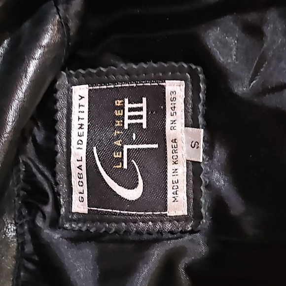 Women's Black Leather Jacket by Global Identity - Picture 12 of 16